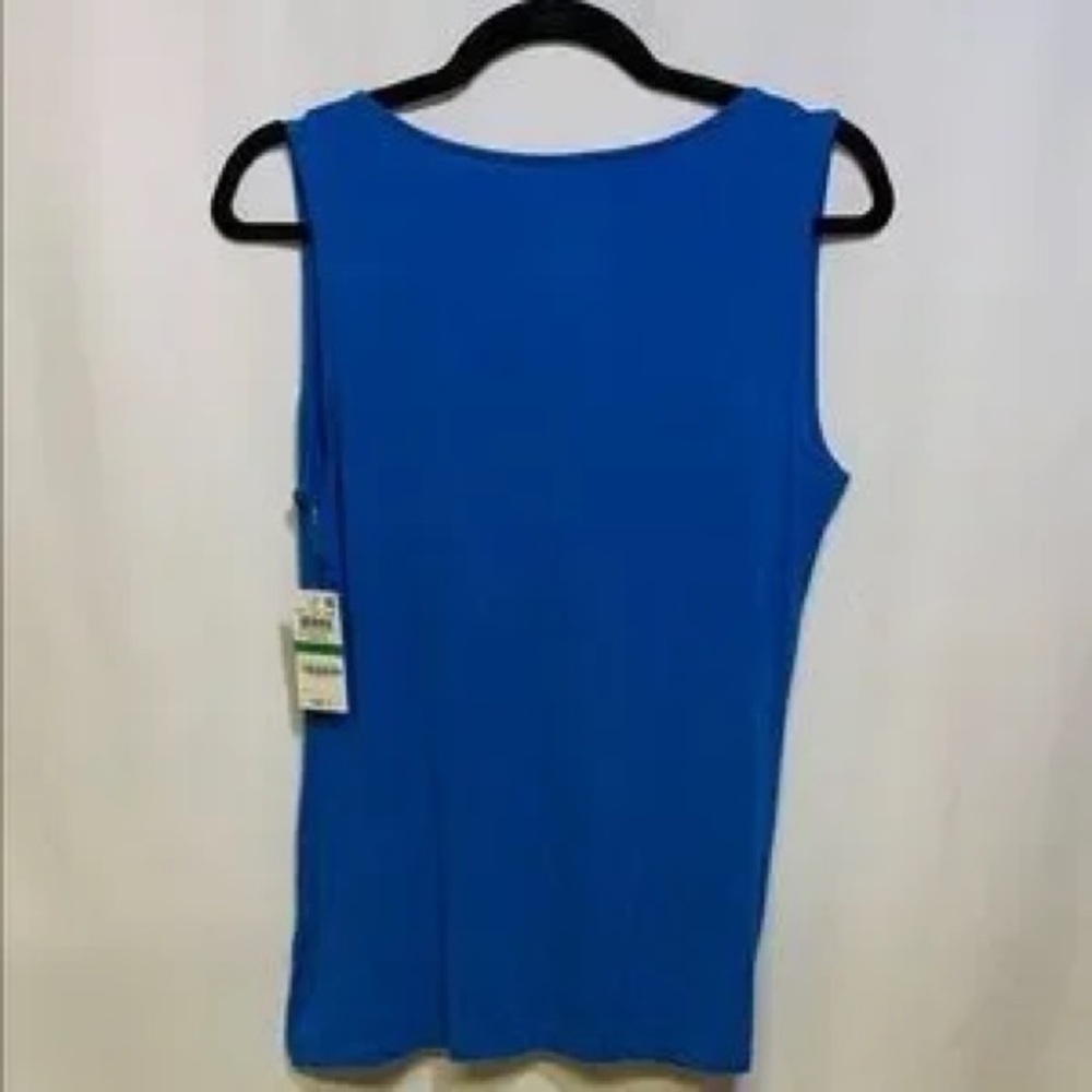 INC International Concepts Blue Sleeveless Fitted Tank